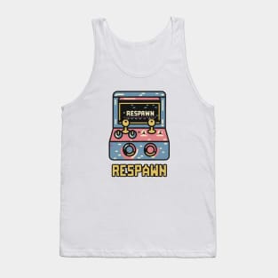 funny RESPAWN arcade Gamer Tank Top